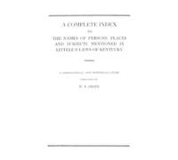 Smith A Complete Index to the Names of Persons, Places and Subjects (Tascabile)