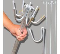 Smith & Barker 10 picchetti per recinzioni in metallo zincato, di alta qualità, a lunga durata, per barriere temporanee da giardino, in plastica, per pastori e recinzioni, pali in metallo