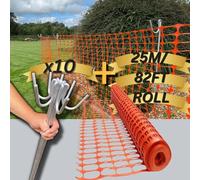 Smith & Barker 5,10, 20 picchetti per Recinzione di Alta qualità zincati con barriera temporanea da 15 m, 25 m, 50 m, per Esterni, Giardino, Rete di p