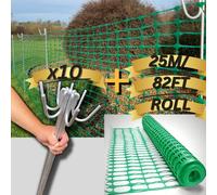 Smith & Barker Perni zincati a lunga durata con barriera temporanea da 25 m, 130 g/m², per esterni, giardino, rete in plastica, rete da pastori, staccionate, pali in metallo