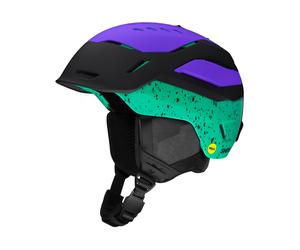 Smith - Casco da sci/snowboard - Vantage 2 MIPS Matte Black / Ultraviolet / Emerald City - Taglia 51-55 cm - Verde