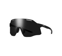 SMITH Optics Vert PivLock Occhiali da sole - Shield Lens Performance Sport Occhiali da sole per corsa, ciclismo, MTB & More - per uomo e donna - Nero opaco + lente a specchio ChromaPop nera