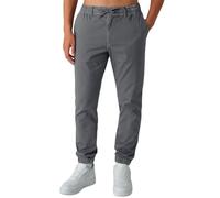 Smith & Solo Chino - Pantaloni da uomo per il tempo libero, in cotone, con coulisse, pantaloni da jogging, antracite., M