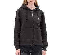 Smith & Solo Felpa con cappuccio da donna, in cotone, a maniche lunghe, con cappuccio, a girocollo, slim fit, per il tempo libero, sport, a maniche lunghe, con cappuccio, Antracite zip, S