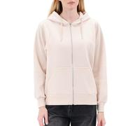 Smith & Solo Felpa con cappuccio da donna, in cotone, a maniche lunghe, con cappuccio, a girocollo, slim fit, per il tempo libero, sport, a maniche lunghe, con cappuccio, Rosa-zip, M