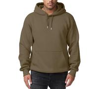 Smith & Solo Felpa con cappuccio da uomo - felpa girocollo - maniche lunghe - slim - fit - allenamento - felpa - maglione - misto cotone di alta qualità da uomo, Cappuccio in pietra, L