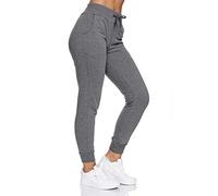 Smith & Solo Pantaloni da jogging da donna - Pantaloni sportivi da donna in cotone | Pantaloni lunghi attillati | Pantaloni da allenamento, fitness, a vita alta - Pantaloni da corsa moderni, antracite., M