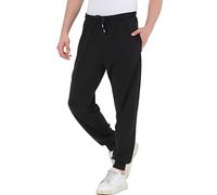 Smith & Solo - Pantaloni da jogging da uomo, moderni, in cotone, slim fit, per il tempo libero Nero. XXL