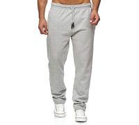 Smith & Solo Pantaloni da jogging da uomo, moderni, in cotone, slim fit, per il tempo libero, per lo sport, per l'allenamento, grigio/dritto., L