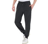 Smith & Solo Pantaloni da jogging da uomo, moderni, in cotone, slim fit, per il tempo libero, per lo sport, per l'allenamento antracite/polsini L