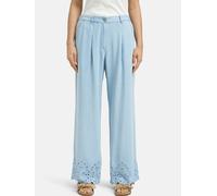 Smith & Soul Pantaloni Smith & Soul a gamba larga in lyocell con ricamo sull'orlo. small blu