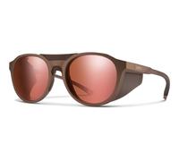 Smith - Occhiali da sole fotocromatici - Venture Matte Gold Dust ChromaPop Glacier Photochromic Rose Gold Mirror in Pelle - Marrone