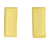 Smith & Warren Piccole barre per tenente - Insegne in ottone con colletto personalizzato, finitura galvanica dorata, 3/4 "x 1/4", doppio perno frizione posteriore (coppia) | Polizia & Fire Rank