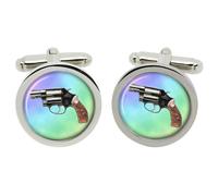 Smith & Wesson Cufflinks Speciali Per Polizia In Scatola Di Cromo