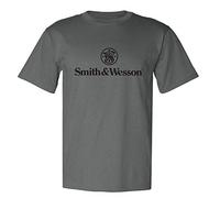 Smith Wesson &-Maglietta con Logo, da Uomo, Colore: Carbone Grigio Medium