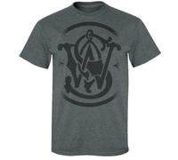 Smith & Wesson Sciolto Maglietta con Logo Charcoal Heather XXL