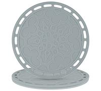 Smithcraft Sottopentola in silicone per pentole e padelle, grandi, rotondi, in silicone, sottopentola per piatti caldi e pentole, tappetini caldi per piano di lavoro, tavoli, poggiamestoli, set da 3