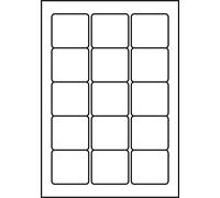 SmithPackaging Etichette autoadesive, formato A4, 15 etichette per foglio, 100 fogli, 59 x 51 mm, 1500 etichette