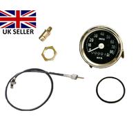 Smiths 80mph 60mm Tachimetro S.S Cerchio BSA Norton Triumph Bici Classica 54 "