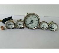 Smiths Kit 100mm speedo 0-140 KMH + 52mm Temp Oil(bar)Pressure Fuel Amp Manom...