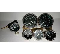Smiths Replica 52mm-Kit-Temp-Oil Fuel Volt Gauge Tachimetro-Contagiri 85 mm Nero