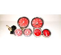 Smiths Replica 52mm-Kit- TempCOil Fuel Amp+Speedo 0-120 KMH + 0-80 RPM 100MM RC