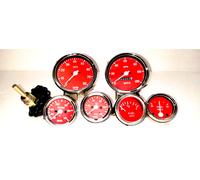 Smiths Replica 52mm-Kit- TempCOil Fuel Amp+Speedo 0-120 MPH + 0-80 RPM 100MM RC