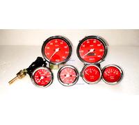 Smiths Replica 52mmKit-TempFOil Fuel Volt Gauge 0-140KMH Speedo+0-80RPM 100mm RC