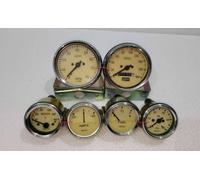 Smiths Replica Kit- Elec Temp + Oil + Fuel + Amp + Speedo + Tacho 85 mm Cream ME
