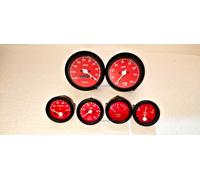 Smiths Replica Kit - Elec Temp Olio Fuel Amp Gauge Speedo 180-0KMH + 0-80RPM ...