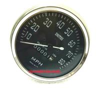 Smiths Replica Tachimetro Royal Enfield Moto 0-80 MPH Nero BSA Norton