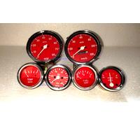 Smiths Riproduzione Kit- Elec Temp + Olio + Carburante + Amp +Speedo 0-120KMH+