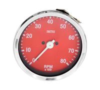 Smiths Riproduzione Tachimetro Rosso Viso Cromo Lunetta 100 MM