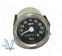 Smiths Tachimetro 80 Mph Nero 2.5" Per BSA Royal Enfield Triumph Norton