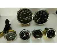 SmithsReplica 52mm Kit-Temp Oil Fuel Amp Gauge + 180-0MPH Speedo + 0-80RPM 10...