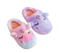 SMIUPIN Pantofole unicorno carino peluche donne pantofole arcobaleno Pantofole casa accogliente (pantofole arcobaleno, Adulto, Donna, 37, Numero (range), Sistema Taglie Calzature EU, 38, Media)