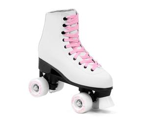 SMJ sport - Pattini classici da donna con cuscinetti a sfera ABEC7, colore bianco/rosa, turchese, per ragazze e bambine, taglia 35, 36, 37, 38, 39, 40, 41 (40)