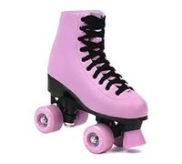 SMJ sport - Pattini classici da donna con cuscinetti a sfera ABEC7, colore rosa/nero, per ragazze e bambine, taglia 35, 36, 37, 38, 39, 40 (38)