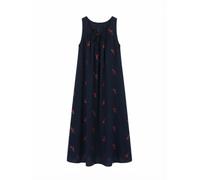 SMJWH Camicia da Notte Floreale Senza Maniche Donna, vestibilità Lunga e | Abito lungo e ampio da indossare for la casa, camicia da notte floreale senza maniche