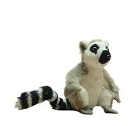 SMJWH Peluche lemure dalla ad anelli super morbido, piccolo animale di pezza seduto con a strisce