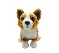 SMJWH Peluche realistico a forma di Corgi, cucciolo Welsh Pembroke, tenero e morbido, compagno compagnia for gli amanti dei cani reali del Regno Unito, regalo for la casa