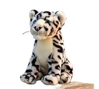 SMJWH Peluche realistico a forma di leopardo delle nevi, animale di peluche a forma di leopardo maculato, bambola realistica di animali selvatici, morbido giocattolo da abbracciare for e adulti.