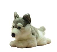 SMJWH Peluche realistico extra large for cani Husky sdraiato peluche Cucciolo di lupo coccole da compagnia regalo for animali domestici