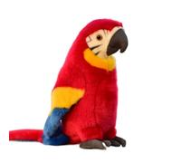 SMJWH Realistico pappagallo ara di peluche, blu, verde e rosso, morbido uccello esotico for collezionisti(A)