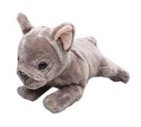 SMJWH Simpatico peluche a forma di bulldog, realistico cagnolino francese, morbido e coccolabile, ideale come regalo compleanno Natale