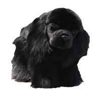 SMJWH Simpatico peluche a forma di Cocker Spaniel nero, morbido e soffice cucciolo, realistico inglese, regalo for, ragazzi ragazze