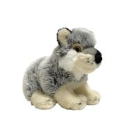 SMJWH Simpatico peluche a forma di cucciolo lupo grigio, morbido, bambola giocattolo altamente realistico, regalo for