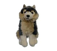 SMJWH Simpatico peluche a forma di lupo, realistico, seduto, coyote, morbido e peloso, for adulti, regalo compleanno, decorazione for la casa