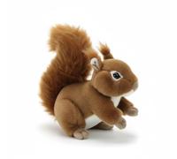 SMJWH Simpatico peluche a forma di scoiattolo con grande soffice, piccolo animaletto del bosco imbottito, 16 cm, regalo tascabile for bambine e amanti della natura