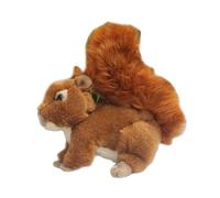 SMJWH Simpatico peluche a forma di scoiattolo, realistico animale di peluche con grande soffice, piccola bambola morbida a forma di scoiattolo, regalo for e bambine